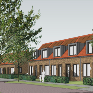 Impressie eengezinswoningen, seniorenwoningen en starterswoningen (van links naar rechts)